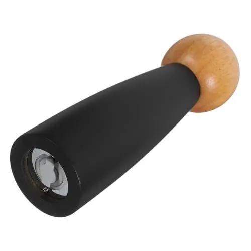 Produktbild: ABOOFAN Fein Gearbeitete Pfeffer- Und Salzmühle Tragbarer Pfefferstreuer Aus Holz Und Keramik Gewürzwerkzeug Für Kaffeebohnen Küchenhelfer