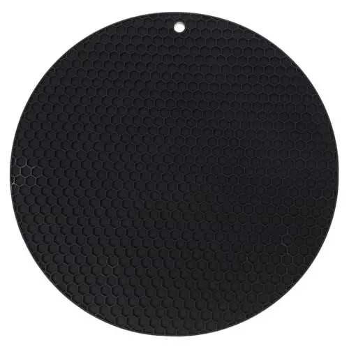 Produktbild: ABOOFAN Silikon-Wabenmatte Waschbecken Abtropfmatte Untersetzer für warme Speisen schwenkgrill dreibein stativzubehã¶r swor Hot-Pot-Untersetzer Topflappen aus Silikon Kieselgel Black