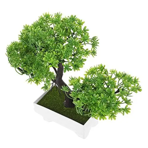 Produktbild: ABOOFAN Simulation Willkommen Kiefer Desktop Gefälschter Baum Kleine Gefälschte Pflanze Mini Bonsai Baum Künstlicher Bonsai Baum Tisch Gefälschter Baum Schreibtisch Bonsai Baum Kleine
