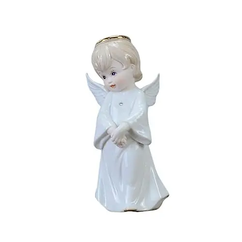 Produktbild: ABOOFAN Kleine Engel Figur Aus Dekoratives Tischornament Für Zuhause Weiße Engel Dekofigur Handgefertigte Keramikkunst Stilvolle Wohnaccessoires