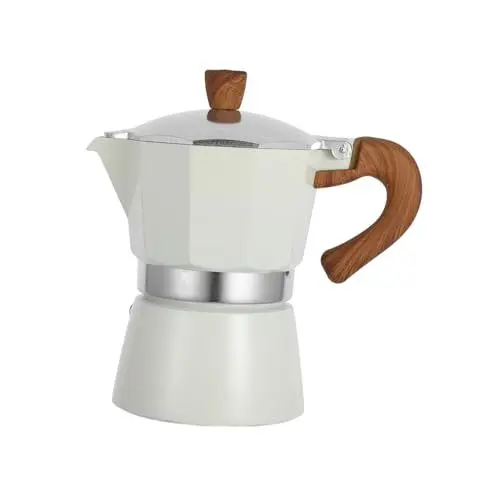 Produktbild: ABOOFAN Vakuum 1Stk Kaffeetasse Kevetop Espressomaschine. Espresso- Kaffeekanne Espresso- Kaffeemaschine. kaffeepadmaschine Kaffeebereiter Handbuch Herd Italien -Topf Mokka Aluminium Weiß