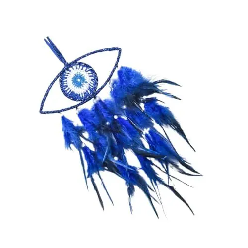 Produktbild: ABOOFAN Einzigartige Evil Eye Dreamcatcher Dekorationen Indoor Wandbehang Plume Geschmückt Schlafzimmer Ornament