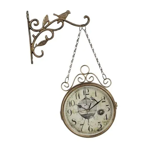 Produktbild: ABOOFAN Wanddeko Uhr Kunstuhr Eisen Wanduhr Hängeuhr Vogelform Wanduhr