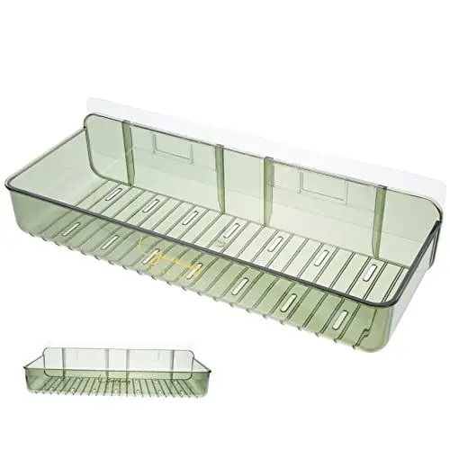 Produktbild: ABOOFAN Wandregal Badezimmer Halter für Hygieneartikel Halbtransparent Bohrfrei aus Langlebigem Pet und Rostbeständig zur Aufbewahrung von Toilettenbedarf