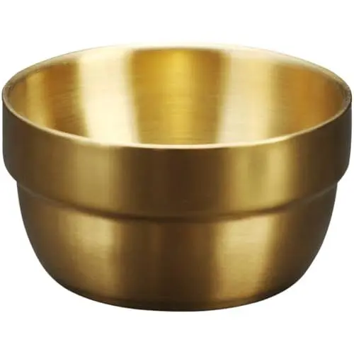 Produktbild: ABOOFAN Weinglas aus Edelstahl bequemer Wasserbecher Cocktailgläser bequemer Weinbecher Weingläser ohne Stiel bierbecher biergläser Edelstahlbecher Becher trinken Rostfreier Stahl Golden