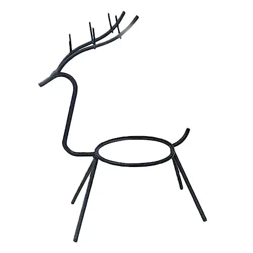 Produktbild: ABOOFAN Zoa Eisen-Kerzenhalter Kerzenwandleuchte Weihnachtskerzenhalter Kerzenständer Ornamente Romantischer Schwarzer Rentier-Teelichthalter Eisen-Kerzenhalter
