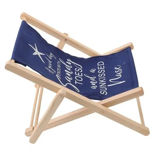 Produktbild: ABOOFAN Zusammenklappbarer Strandstuhl Liegestühle Aus Stoff Küstenstuhl Modelldekor Holzdekor
