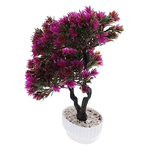 Produktbild: ABOOFAN künstliche Zypressen-Kiefern-Bonsai Zimmerpflanze Bürodekoration Weihnachtsdekorationen im Freien emulierte Bonsai-Kiefer Baumschmuck aus Kunststoff Schreibtisch Geldbaum