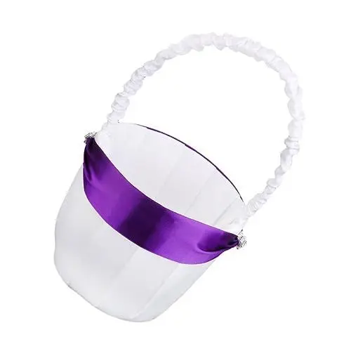 Produktbild: ABOOFAN Boho-blumendekor Satin-strass-hochzeitskorb Für Blumenmädchen Bei Der Zeremonie