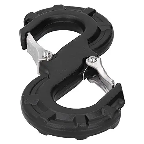 Produktbild: Abschlepphaken, Offroad-Rettungsschäkel S Typ Metall Schwarz Haken 8-16 Tonnen 18000lb-35300lb Verwendet für Geländewagen SUVs