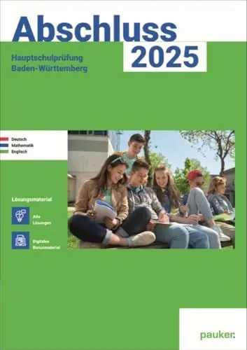 Produktbild: Abschluss 2026 - Hauptschule Baden-Württemberg - Lösungsband: Deutsch, Mathe und Englisch - Prüfungsvorbereitung 2026: Zur Prüfungsvorbereitung 2026