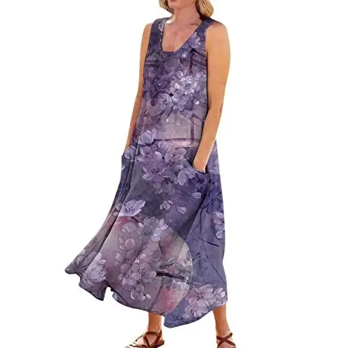 Produktbild: Abschlusskleid Mini Kleider Damen Hosenanzug Damen Festlich Hochzeit Abendkleider Kleider für Teenager Gartenkleidung Damen Brautkleider Kleid mit Integriertem BH Dress 2000Er Lila M