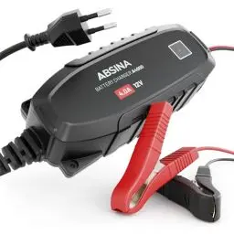 Produktbild: ABSINA 12V Batterieladegerät KFZ vollautomatisch für Blei Batterie bis 120Ah - 4A Ladegerät Autobatterie - Batterie Erhaltungsladegerät für Auto, 301007