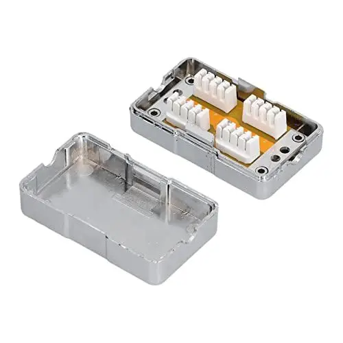 Produktbild: ABS-Netzwerk-Anschlussdose, RJ45, CAT6, Abgeschirmtes Einzelport-Verbindungsgehäuse mit Kratzfestem Modul für Netzwerkverkabelung