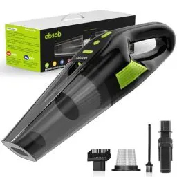 Produktbild: absob Handstaubsauger, kabelloser Autostaubsauger mit LED-Licht, wiederaufladbarer kabelloser Staubsauger mit Filtern, tragbarer Mini-Autostaubsauger für Zuhause, Auto