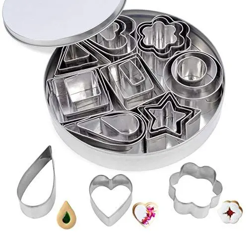 Produktbild: absolove Ausstechformen, 24-teilig mini Ausstechformen Weihnachten Set, Plätzchenausstecher Edelstahl, Cookie Cutter für DIY Sanwich, Gemüse, Obst, Fondant