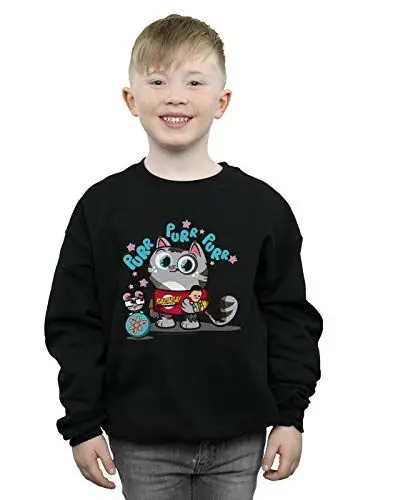 Produktbild: Absolute Cult The Big Bang Theory Jungen Bazinga Kitty Sweatshirt Schwarz 7-8 Years