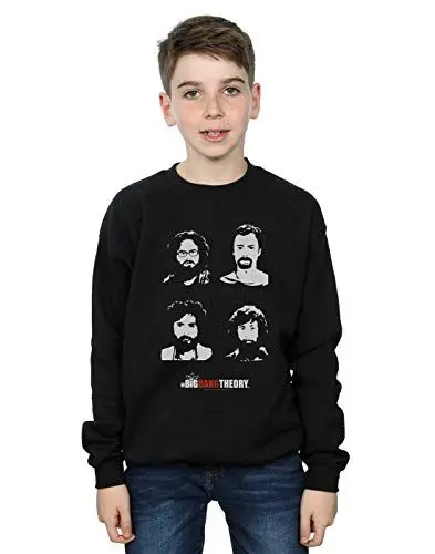 Produktbild: Absolute Cult The Big Bang Theory Jungen Expedition Beards Sweatshirt Schwarz 7-8 Years