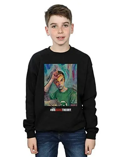 Produktbild: Absolute Cult The Big Bang Theory Jungen Sheldon Loser Painting Sweatshirt Schwarz 7-8 Years