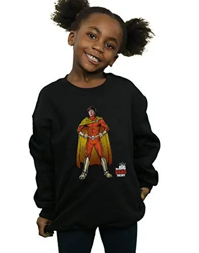 Produktbild: Absolute Cult The Big Bang Theory Mädchen Howard Superhero Sweatshirt Schwarz 5-6 Years