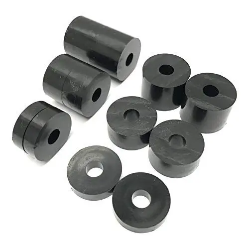Produktbild: Abstandshalter aus Nylon, 6 mm (M6), 4 x 15 mm, 4 x 10 mm, 4 x 5 mm, Schwarz, 12 Stück