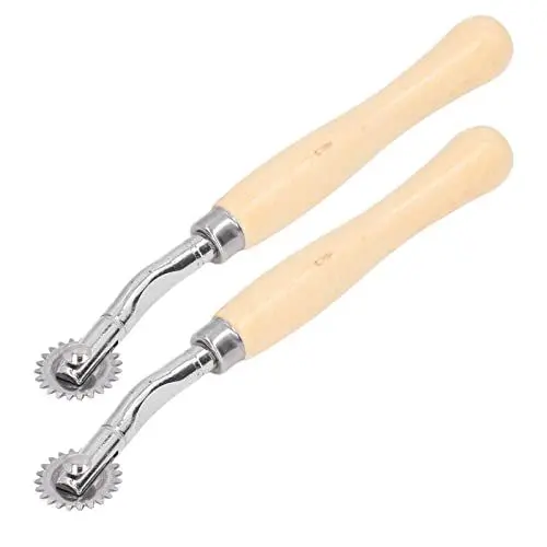 Produktbild: Evonecy, Perforator Werkzeug Edelstahlrolle Komfortables Gefühl 2PCS für Papier für Stoff für Leder