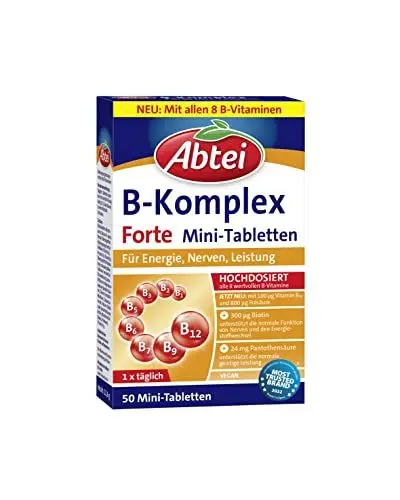 Produktbild: Abtei Vitamin B Komplex Forte, 50 Mini-Tabletten