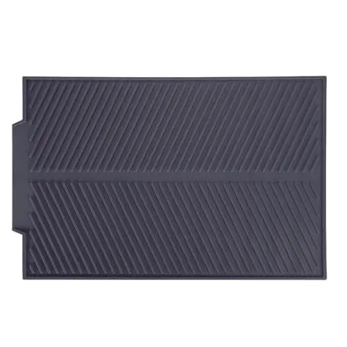 Produktbild: Abtropfmatte aus Silikon für Mehrfache Verwendung, Leicht zu Reinigen, Hitzebeständige Silikonmatte, Rutschfeste Geschirrspülmatte, Schnell Trocknend für Küchentheke, Spüle, Bar,