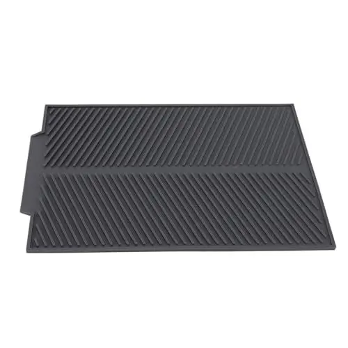 Produktbild: Abtropfmatte aus Silikon, hitzebeständige Matte, Küchenthekenmatte, Abtropfmatte, wasserdichte Spülbeckenmatte, wasserdichte Spülbeckenmatte, Geschirrspülmatte, Schwarz (-3118230300012)