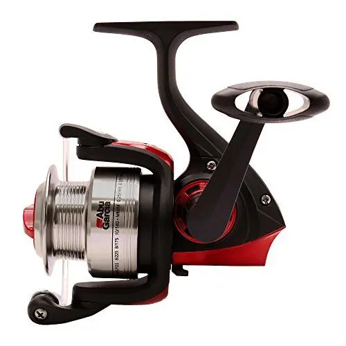 Produktbild: Abu Garcia Cardinal Spinnrolle - Allround Angelrolle für Süß- oder Salzwasser, Schwarz/Rot, 50