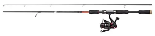 Produktbild: Abu Garcia Cardinal X Spinnruten- und Rollen-Combo - Spinnfisch-Setup für Forelle, Barsch, Lachs, Hecht, 1.83 m |5-25 g, Black/Red