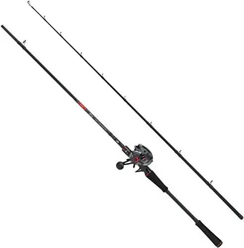 Produktbild: Abu Garcia MAX LP Hecht Combo 2,44m |40-140g Angelrute Rolle Set Baitcast Combos Raubfischköder Angeln Hecht Barsch Zander Unisex schwarz