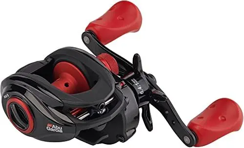 Produktbild: Abu Garcia Max X Baitcast-Rolle mit niedrigem Profil, Größe LP (1539734), 4 Edelstahl-Kugellager + 1 Rollenlager, synthetischer Sternzug, max. 6,8 kg, Linkshänder, Box, Multi