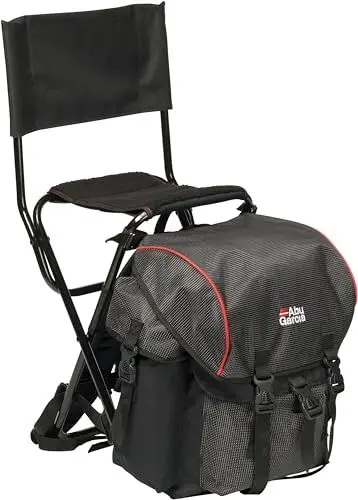 Produktbild: Abu Garcia Rucksack - Angelstuhl mit Rückenlehne, Black/Red