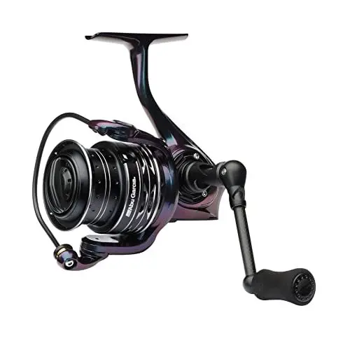 Produktbild: Abu Garcia Spike Spinnrolle Angelrolle Leicht und Stark Spinnrollen Raubfischangeln Barsch Zander Unisex Grün/Lila/Schwarz 2000S