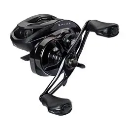 Produktbild: Abu Garcia Spike® Wurfrolle Angelrolle Low Profile Baitcastrollen Raubfischangeln Barsch Zander Unisex Grün/Lila/Schwarz LP | Linkshänder | 5,4:1