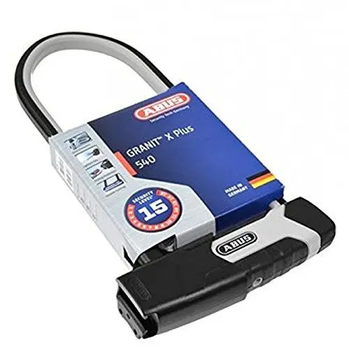 Produktbild: ABUS Bügelschloss Granit XPlus 540 + Eazy KF-Halterung - Fahrradschloss mit starkem Parabolbügel Sicherheitslevel 15 - Schwarz - 300 mm Bügelhöhe