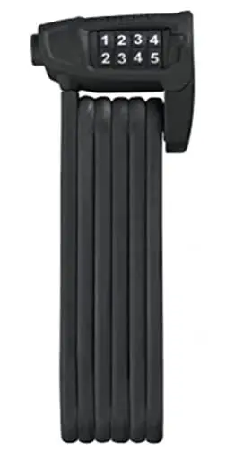 Produktbild: ABUS Faltschloss Bordo Combo Lite 6150/85 mit Tasche - Extra-leichtes Zahlenschloss aus Spezialstahl - ABUS-Sicherheitslevel 6 - 85 cm - Schwarz