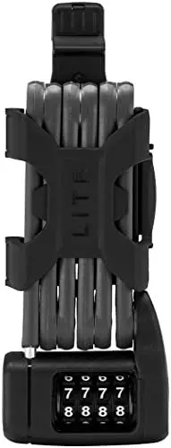 Produktbild: ABUS Faltschloss Bordo Lite 6055C SH - mit Halterung und Zahlencode - Extra-leichtes Zahlenschloss aus Spezialstahl - ABUS-Sicherheitslevel 7 - 60 cm - Schwarz