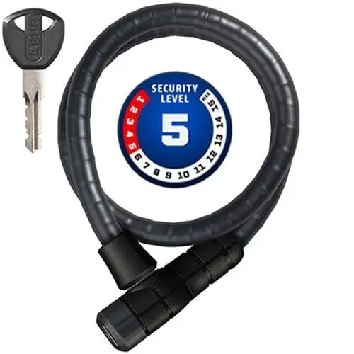 Produktbild: ABUS Kabelschloss Microflex 6615K/85 - kompaktes Fahrradschloss für günstige Zweiräder und Kinderfahrräder - 15 mm Sicherheitslevel 5 - Schwarz
