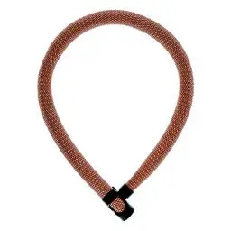 Produktbild: ABUS Kettenschloss IVERA Chain 7210 – Fahrradschloss mit hochflexibler IvyTex-Kunstfaserummantelung – ABUS-Sicherheitslevel 8 – 110 cm – Orange
