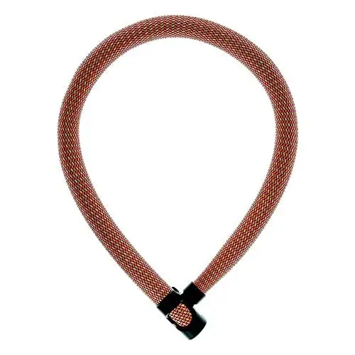 Produktbild: ABUS Kettenschloss IVERA Chain 7210 – Fahrradschloss mit hochflexibler IvyTex-Kunstfaserummantelung – ABUS-Sicherheitslevel 8 – 110 cm – Orange