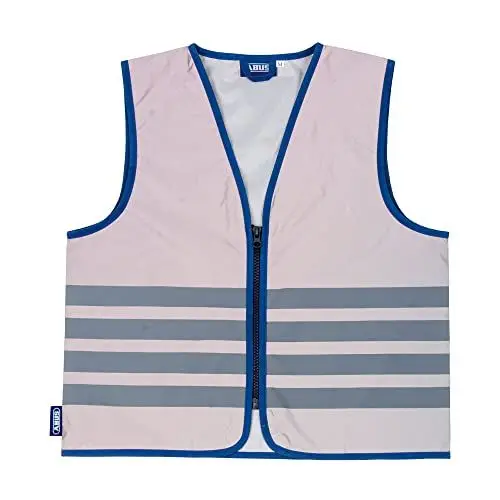 Produktbild: ABUS Kinder-Warnweste Lumino Urban Vest Kids - voll reflektierende Sicherheitsweste für bessere Sichtbarkeit bei Nacht - mit Reißverschluss - Größe L