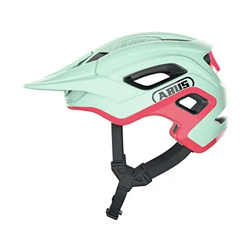 Produktbild: ABUS MTB-Helm Cliffhanger - Fahrradhelm für anspruchsvolle Trails - mit großen Lüftungsöffnungen & TriVider Riemensystem - für Damen und Herren - Mintgrün/Pink, Größe S