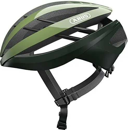 Produktbild: ABUS Rennradhelm Aventor - Fahrradhelm für professionellen Radsport - gute Ventilationseigenschaften - für Damen und Herren - Opalgrün, Größe S
