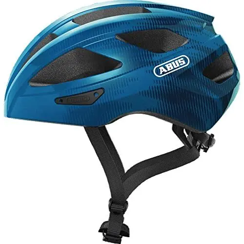 Produktbild: ABUS Rennradhelm Macator - sportiver Fahrradhelm für Einsteiger - auch für Zopfträger/-innen - für Damen und Herren - Blau, Größe M