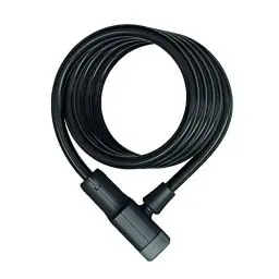 Produktbild: ABUS Spiralkabelschloss Primo 5510K/180 - mit SR-Halterung - Fahrradschloss aus 10 mm starkem Spiralkabel - ABUS-Sicherheitslevel 3 - 180 cm - Schwarz