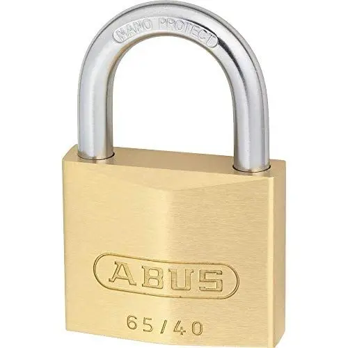 Produktbild: ABUS Vorhängeschloss Messing 65/40 - 4er Set, gleichschließend - Kellerschloss, Spindschloss u. v. m.- Messing-Schlosskörper - gehärteter Stahlbügel - ABUS-Sicherheitslevel 5