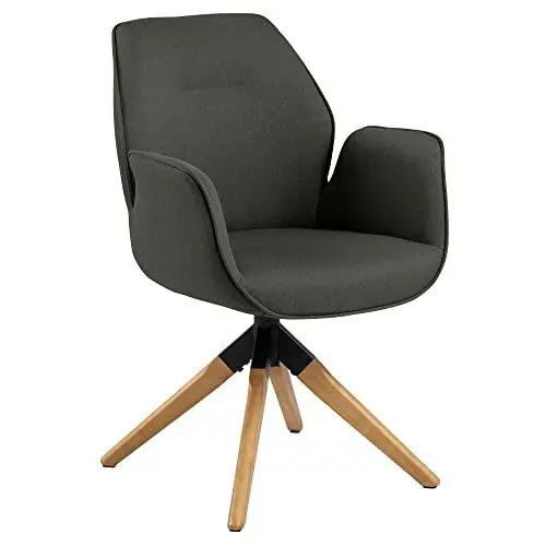 Produktbild: AC Design Furniture Aurelia Esszimmerstuhl, H: 91 x B: 60,5 x T: 58,5 cm, Dunkelgrau/Eiche Optik, Stoff/Holz, 1 Stk.