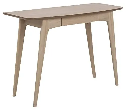 Produktbild: AC Design Furniture Konrad Schreibtisch, B: 105 x H: 74 x T: 45 cm, Weiße Eichenoptik, Eiche Furnier/Holz, 1 Stk